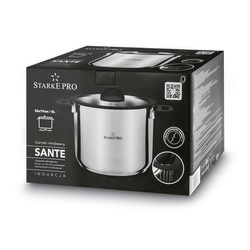 Garnek wysoki nierdzewny z pokrywką Starke Pro Sante 8,5 l indukcja