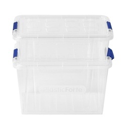 Komplet 2 pojemników na żywność Plastic Forte Mini 200 ml i 400 ml