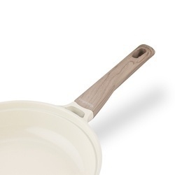 Komplet 3 patelni ceramicznych Konighoffer Rosti 20 24 28 cm kremowe