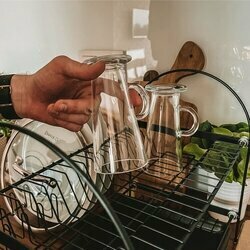 Komplet sześciu szklanek Tadar Caffe Latte 250 ml i 6 łyżeczek koktajlowych