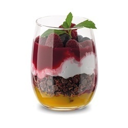 Komplet szklanek Tadar Olga 400 ml 6 sztuk i 6 łyżeczek nierdzewnych