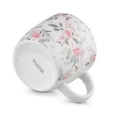 Kubek porcelanowy z zaparzaczem nierdzewnym Tadar Różyczki 320 ml