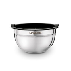 Miski nierdzewne z pokrywkami Konighoffer 16 cm 20 cm 24 cm satyna