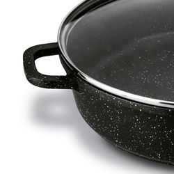 Patelnia na indukcję głęboka krótkie uchwyty Konighoffer Pollo Black 28 x 7 cm
