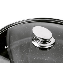 Patelnia na indukcję głęboka krótkie uchwyty Konighoffer Pollo Black 32 x 8 cm