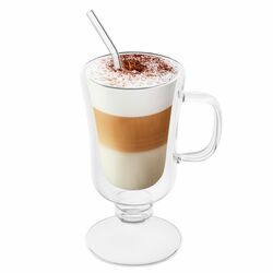 Zestaw 6 szklanek termicznych Tadar Sublime Irish 200 ml i 8 szklanych słomek