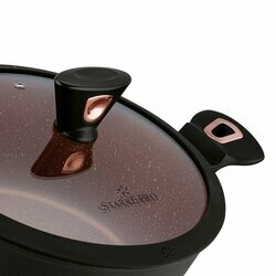 Zestaw garnków na indukcję z powłoką marmurową Starke Pro Dark Copper 10 elementów